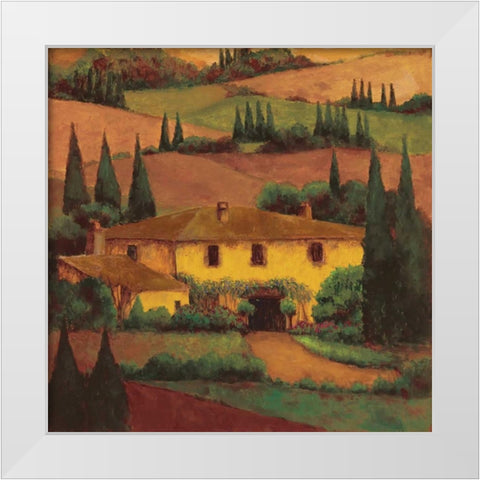 Tuscany Villa White Modern Wood Framed Art Print by Masdeu, Montserrat