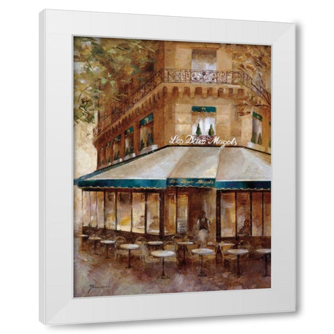 Cafe de Paris I White Modern Wood Framed Art Print by Martin, Noemi