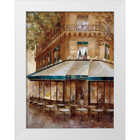 Cafe de Paris I White Modern Wood Framed Art Print by Martin, Noemi