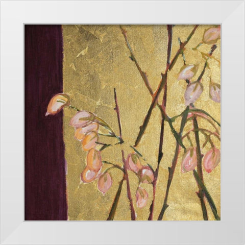 For the Love of Gold I White Modern Wood Framed Art Print by Morley Russell, Natalia