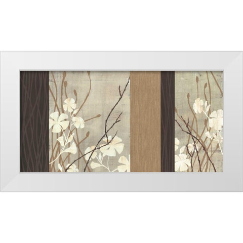 Lace White Modern Wood Framed Art Print by MAJA