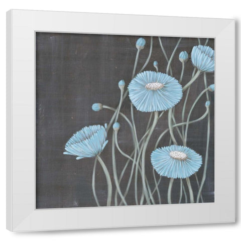 Springing Blossoms I White Modern Wood Framed Art Print by MAJA