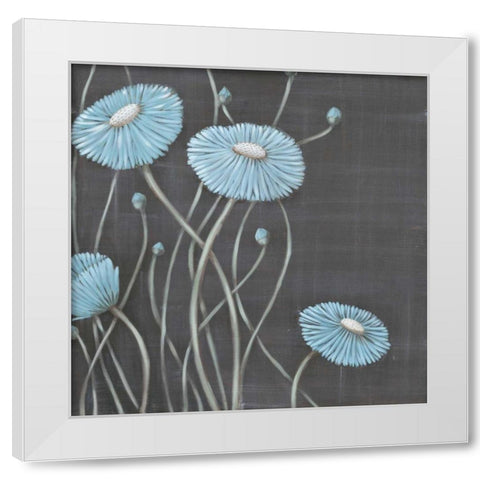 Springing Blossoms II White Modern Wood Framed Art Print by MAJA