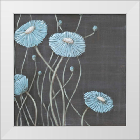 Springing Blossoms II White Modern Wood Framed Art Print by MAJA