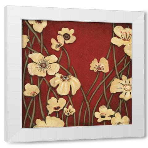 Morning Poem II White Modern Wood Framed Art Print by MAJA