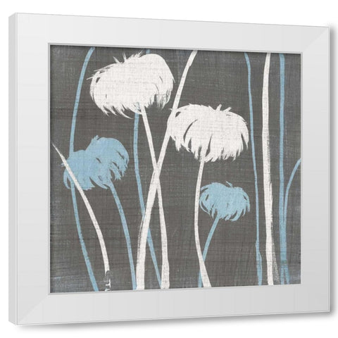 Textile I White Modern Wood Framed Art Print by MAJA