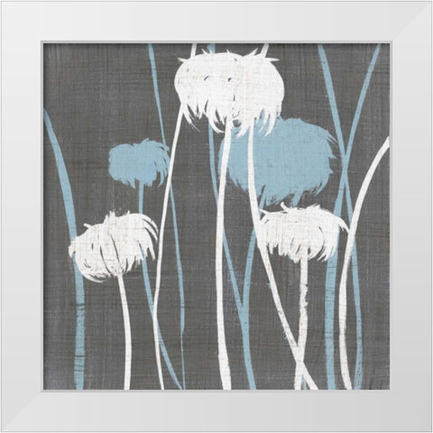 Textile II White Modern Wood Framed Art Print by MAJA