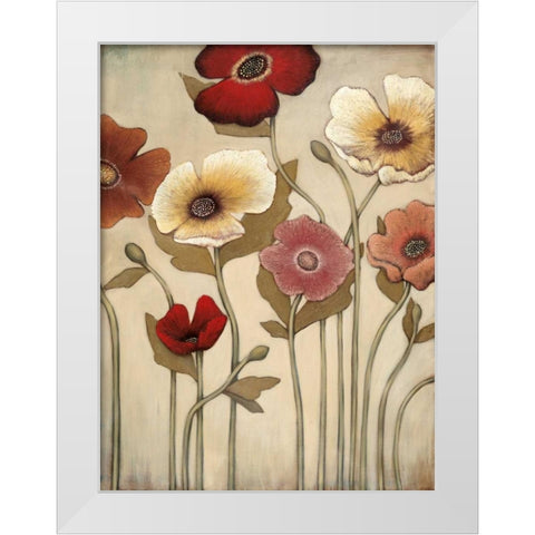 Summer Day White Modern Wood Framed Art Print by MAJA