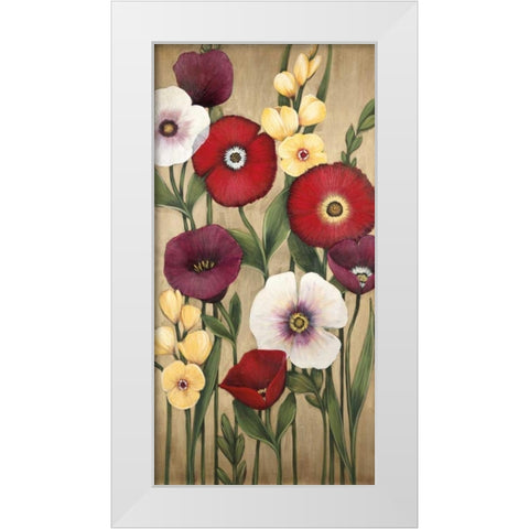 Jardin Dore White Modern Wood Framed Art Print by MAJA