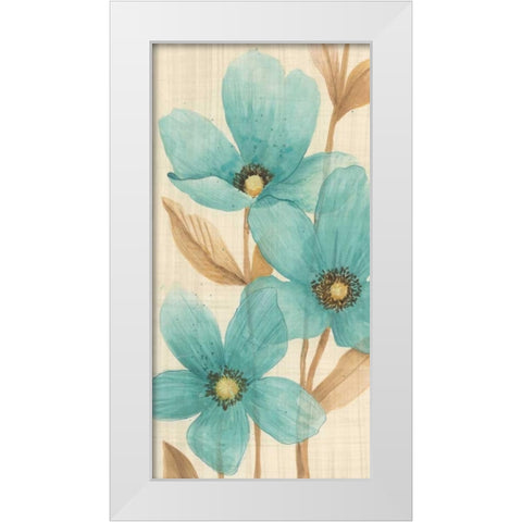 Waterflowers II White Modern Wood Framed Art Print by MAJA