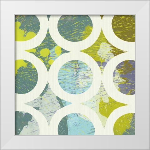 Circling I White Modern Wood Framed Art Print by MAJA