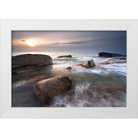 Sea Dreams White Modern Wood Framed Art Print by Mora, Sergi