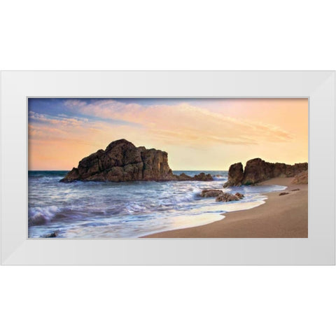 Warm Light White Modern Wood Framed Art Print by Mora, Sergi