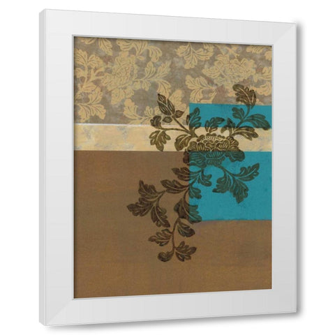 Peony Branch II White Modern Wood Framed Art Print by Nocito, James