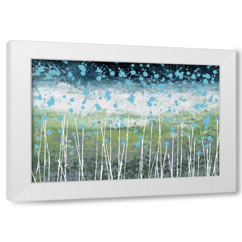 Aqua Splash White Modern Wood Framed Art Print by Nichtberger, Liz