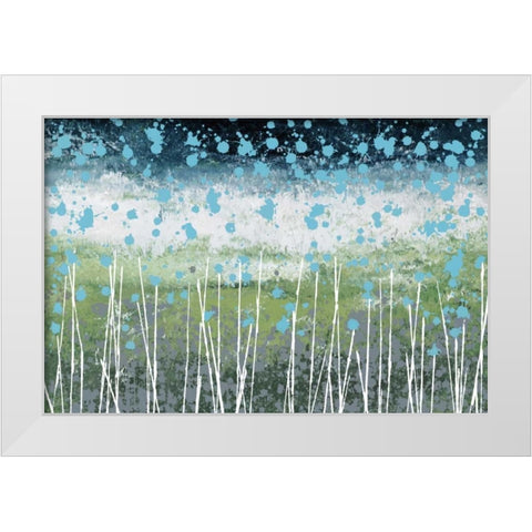 Aqua Splash White Modern Wood Framed Art Print by Nichtberger, Liz