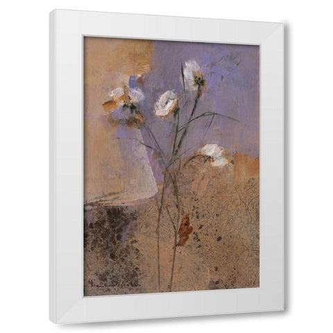 Flowers of June Series I White Modern Wood Framed Art Print by Nicolau, Miquela