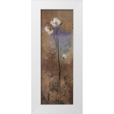 Flowers of June Series III White Modern Wood Framed Art Print by Nicolau, Miquela