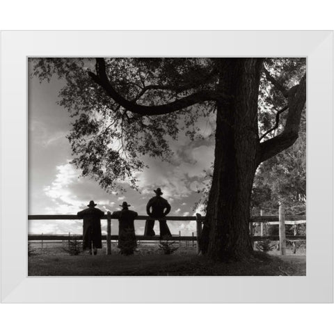 Days End White Modern Wood Framed Art Print by Nagler, Monte