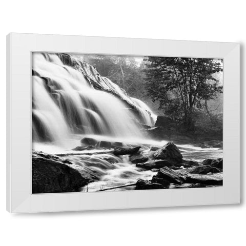 Bond Falls and Rocks White Modern Wood Framed Art Print by Nagler, Monte