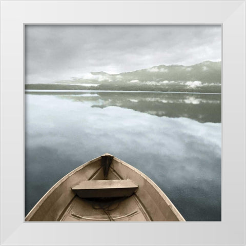 Lake Quinault White Modern Wood Framed Art Print by Nagler, Monte