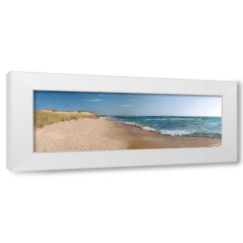 The Sand and the Sea White Modern Wood Framed Art Print by Nagler, Monte