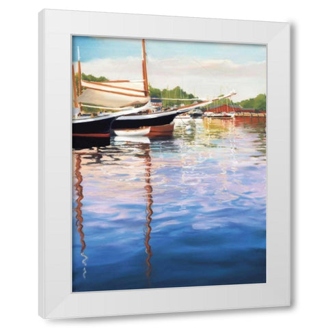 Harbor Reflections White Modern Wood Framed Art Print by Parent, Joanne