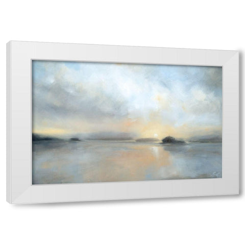 December Mist White Modern Wood Framed Art Print by Parent, Joanne