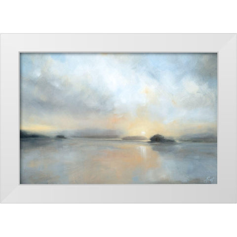 December Mist White Modern Wood Framed Art Print by Parent, Joanne