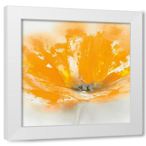 Wild Orange Sherbet I White Modern Wood Framed Art Print by Prior, J.P.