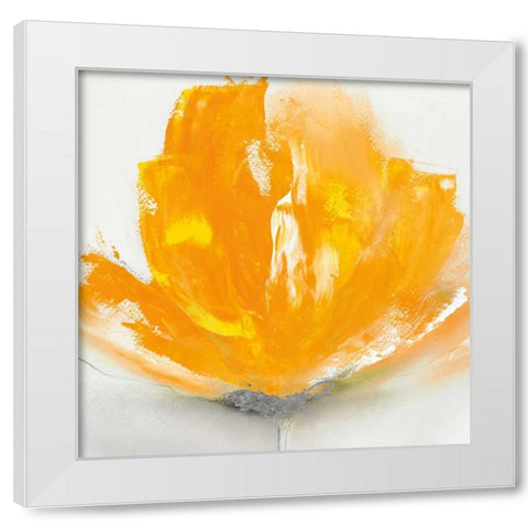Wild Orange Sherbet II White Modern Wood Framed Art Print by Prior, J.P.