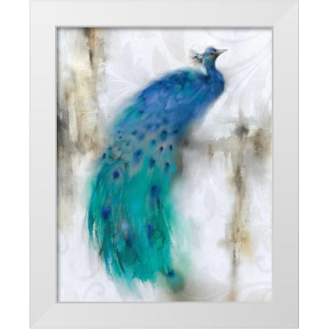 Jewel Plumes I White Modern Wood Framed Art Print by Prior, J.P.