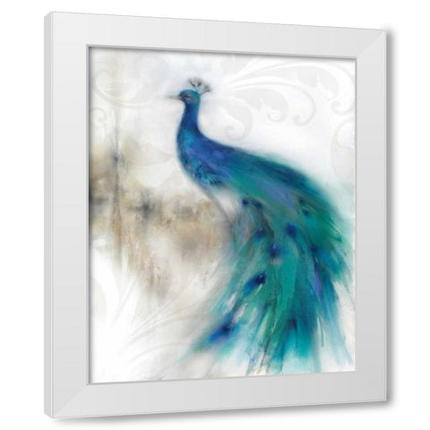 Jewel Plumes II White Modern Wood Framed Art Print by Prior, J.P.