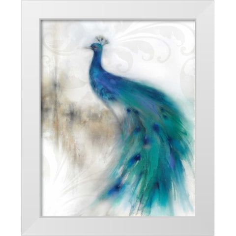 Jewel Plumes II White Modern Wood Framed Art Print by Prior, J.P.