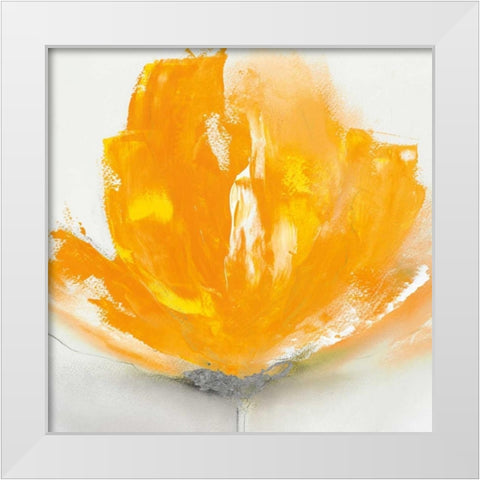 Wild Orange Sherbet I White Modern Wood Framed Art Print by Prior, J.P.