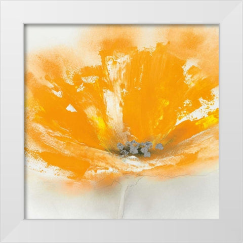 Wild Orange Sherbet II White Modern Wood Framed Art Print by Prior, J.P.