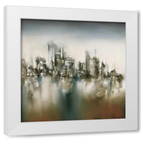 Urban Haze White Modern Wood Framed Art Print by Prior, J.P.