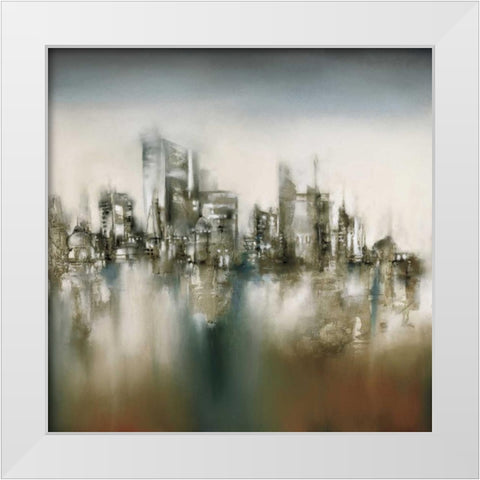 Urban Haze White Modern Wood Framed Art Print by Prior, J.P.
