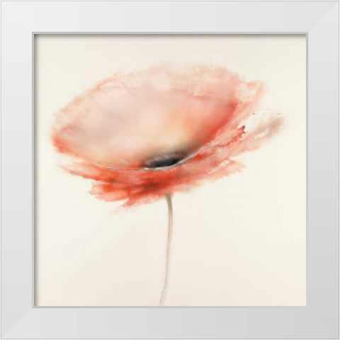 Teal Breeze II White Modern Wood Framed Art Print by Prior, J.P.