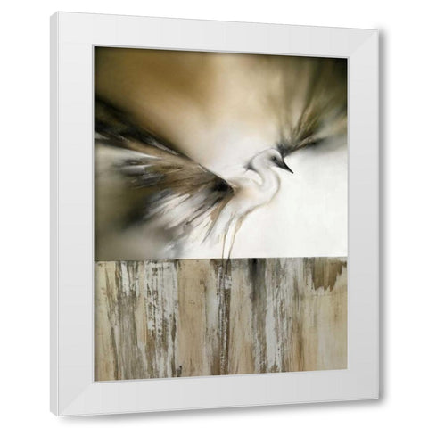 Pink Chiffon II White Modern Wood Framed Art Print by Prior, J.P.