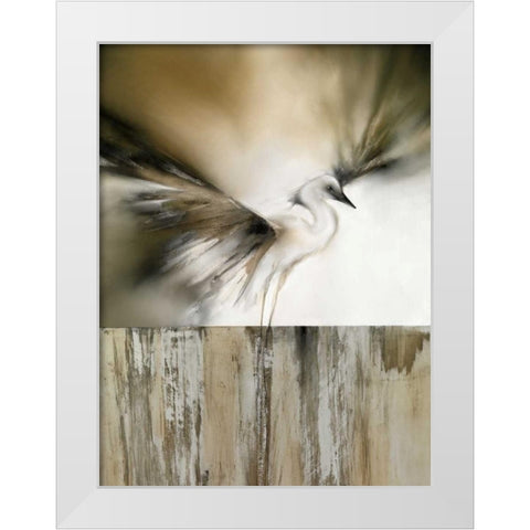 Pink Chiffon II White Modern Wood Framed Art Print by Prior, J.P.