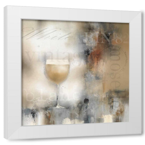 Moonlight Landing and the Egret White Modern Wood Framed Art Print by Prior, J.P.