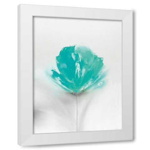 Aqua Sorbet I White Modern Wood Framed Art Print by Prior, J.P.