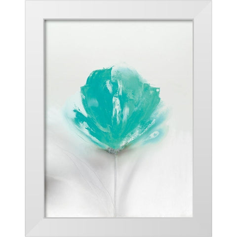 Aqua Sorbet I White Modern Wood Framed Art Print by Prior, J.P.