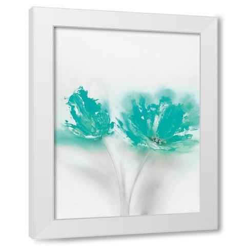 Aqua Sorbet II White Modern Wood Framed Art Print by Prior, J.P.