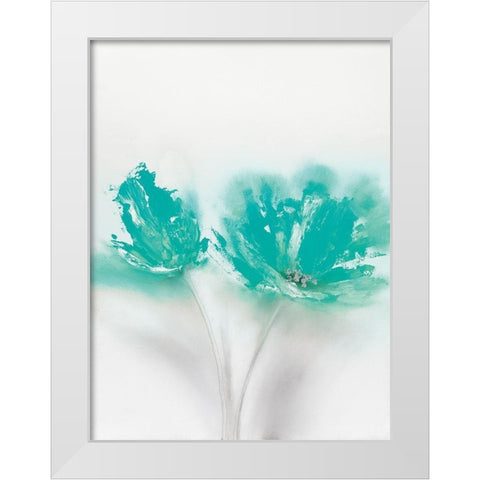 Aqua Sorbet II White Modern Wood Framed Art Print by Prior, J.P.