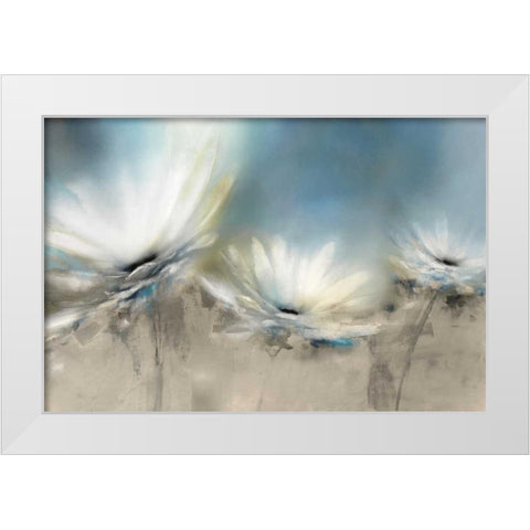 Beachside Daisies White Modern Wood Framed Art Print by Prior, J.P.