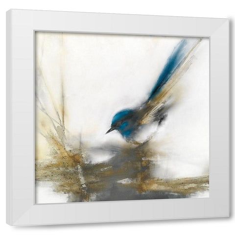 Little Blue I White Modern Wood Framed Art Print by Prior, J.P.