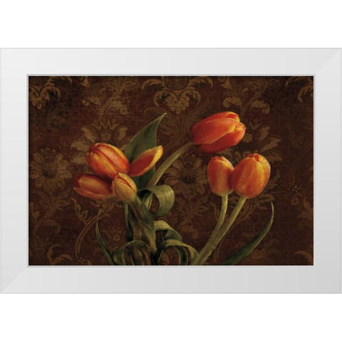 Fleur de lis Tulips White Modern Wood Framed Art Print by Pahl, Janel