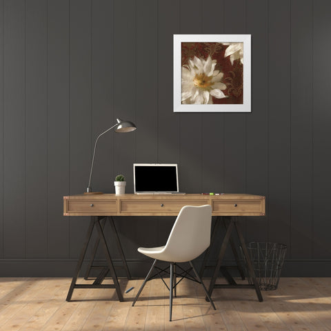 Royal Clematis I White Modern Wood Framed Art Print by Pahl, Janel